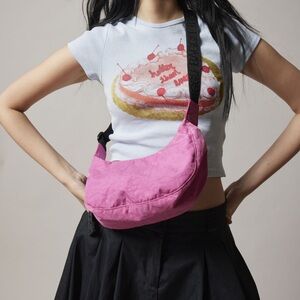 Baggu Small Crescent Bag - Recycled Nylon - Azalea Pink - NWT